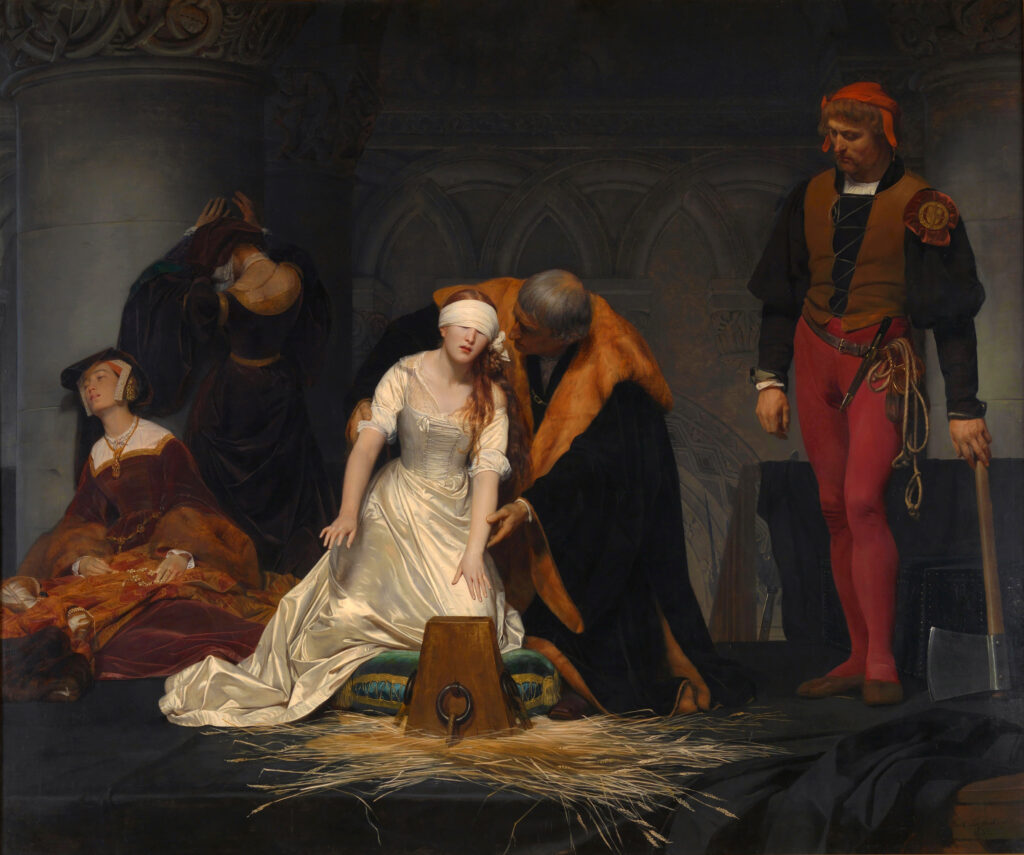Paul Delaroche, L'esecuzione di Lady Jane Grey, 1833, National Gallery Londra