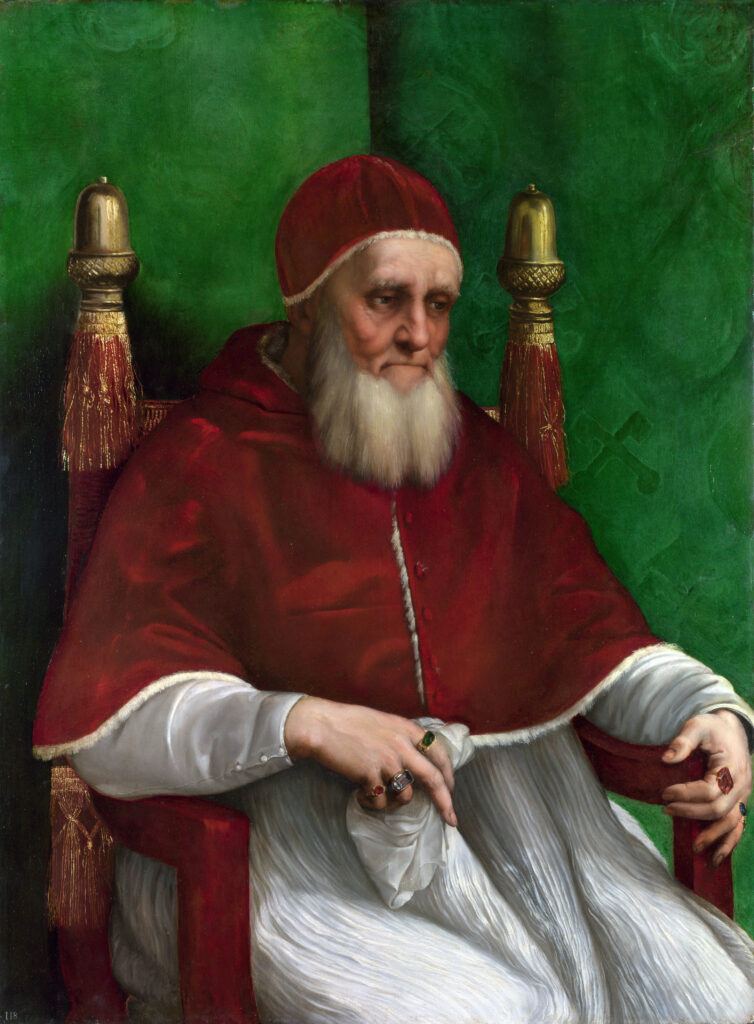 Cosa vedere alla National Gallery di Londra: Raffaello, Ritratto di Papa Giulio II, 1511, National Gallery Londra